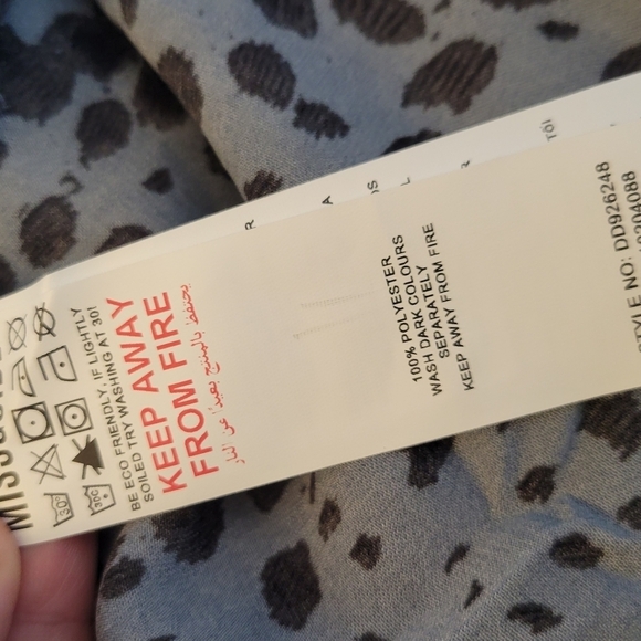 MISSGUIDED Women's Blue Dalmatian Print Shirt Dress Size EU 36 US 4 - Picture 10 of 10